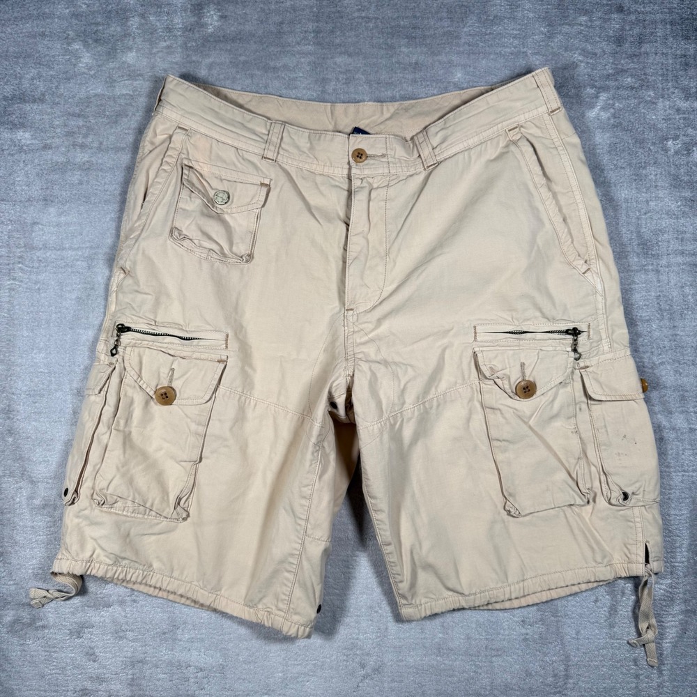 Polo Ralph Lauren Shorts Mens 34 Tan Khaki Cargo Utility Military Paratrooper